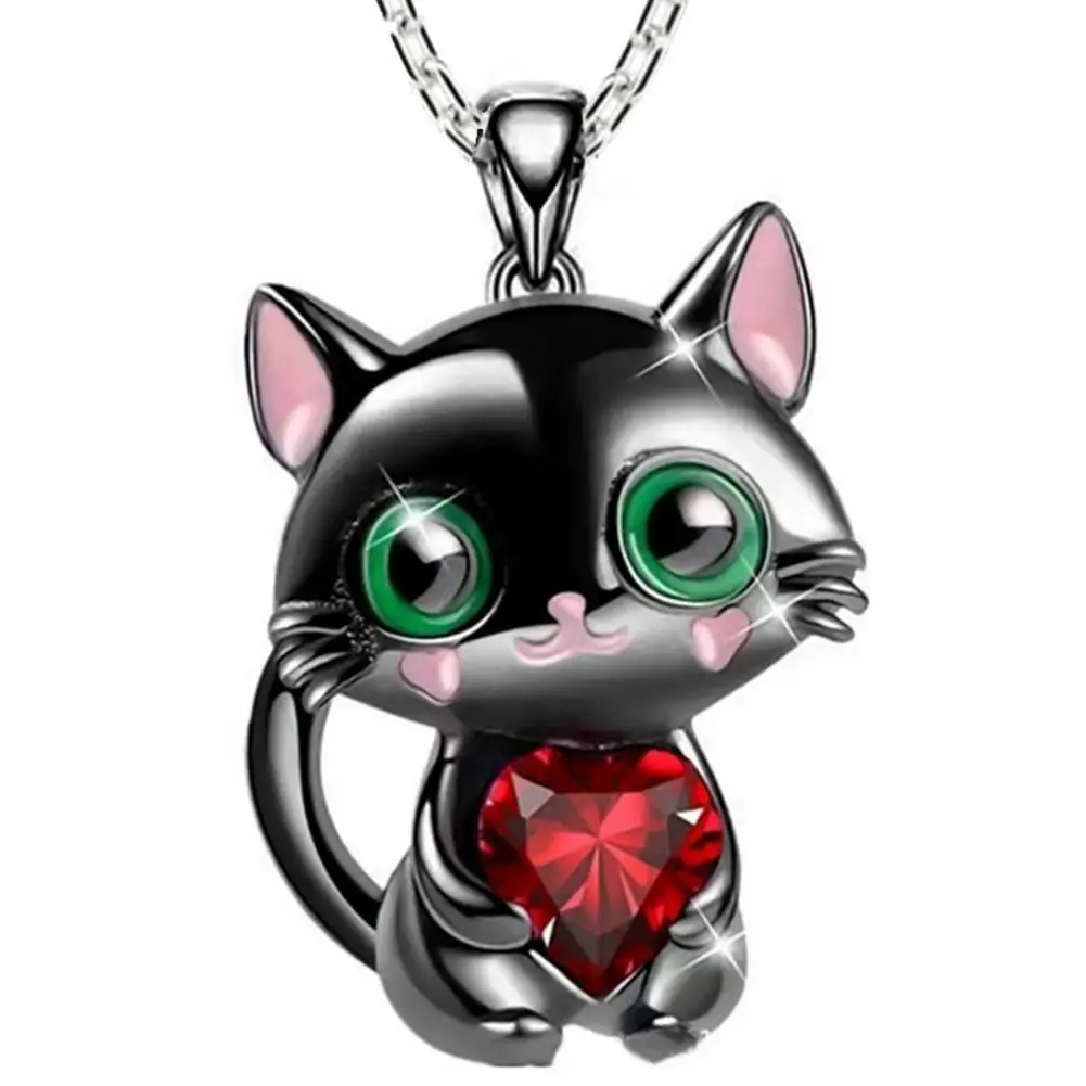Unique Lady Necklace Decorative Accessory Women Cartoon Black Cat Pendant Necklace Jewelry Women Necklace Charm Necklace
Unique Lady Necklace Decorative Accessory Women Cartoon Black Cat Pendant Necklace Jewelry Women Necklace Charm Necklace