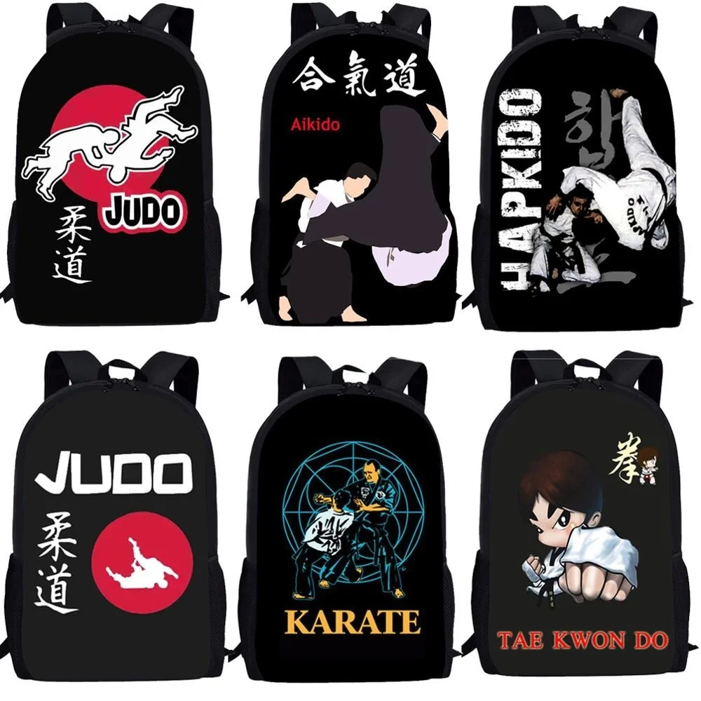 Cool Martial Judo Taekwondo Karate Aikido Kune Do Backpacks for Teenage Girls Boys Women Men School Bags Kids Mochila
Cool Martial Judo Taekwondo Karate Aikido Kune Do Backpacks for Teenage Girls Boys Women Men School Bags Kids Mochila