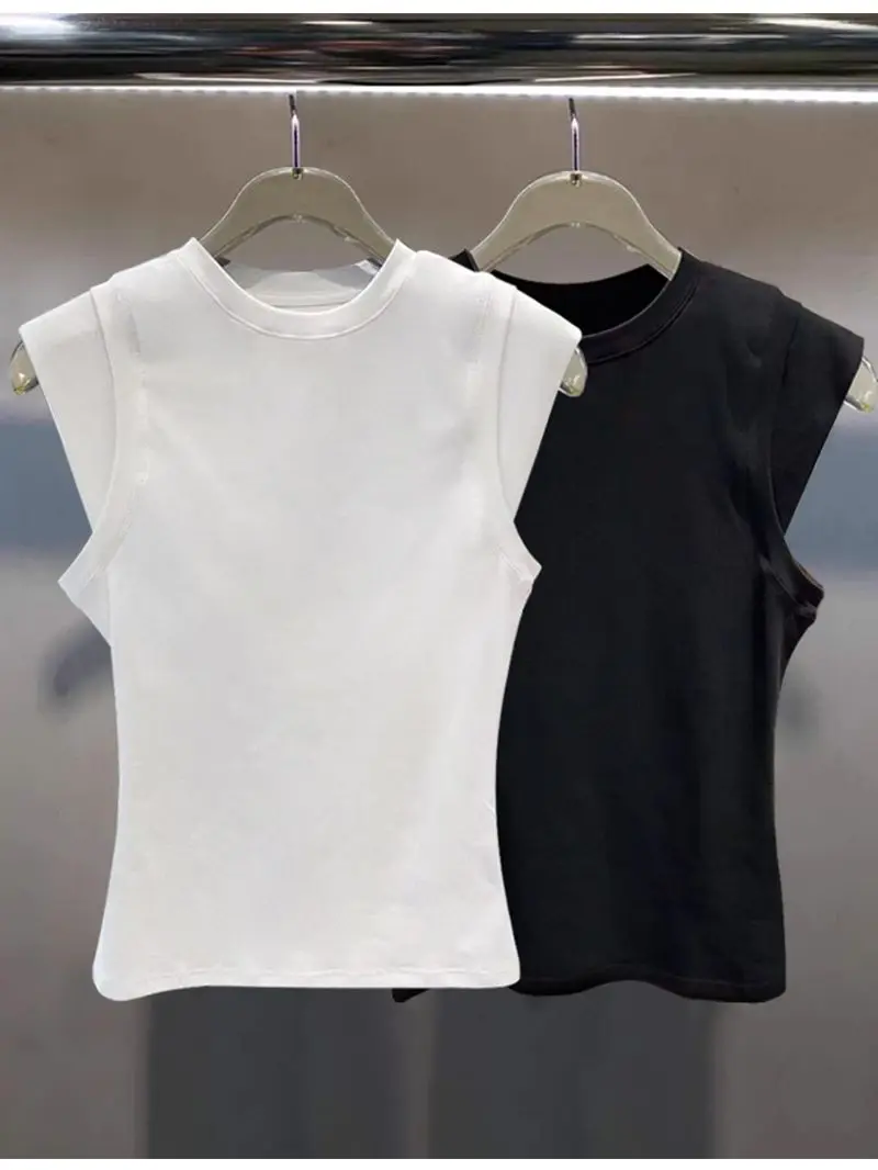 Ladies Sleeveless Round Neck Slim Fit Tee Tops All-Match New Patchwork Solid Color T-Shirt for Women 2023 Summer New
Ladies Sleeveless Round Neck Slim Fit Tee Tops All-Match New Patchwork Solid Color T-Shirt for Women 2023 Summer New