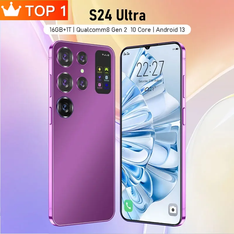 S24 ультра новые телефоны 7,0 HD экран смартфон оригинальный телефон 5G 4G Две Sim-карты Celulares Android 13 разблокированный 72 МП 7000 мАч сотовый телефон
S24 ультра новые телефоны 7,0 HD экран смартфон оригинальный телефон 5G 4G Две Sim-карты Celulares Android 13 разблокированный 72 МП 7000 мАч сотовый телефон