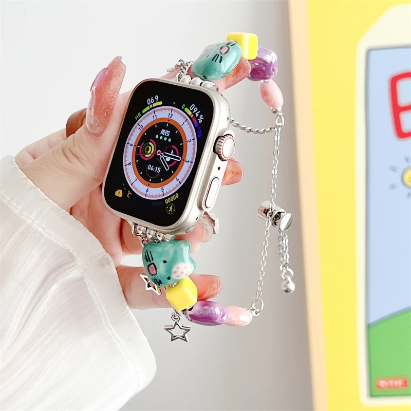 Women's chain for Apple Watch Series 8 7 654 SE Colorful Lucky Bead Bracelet iWatch ultra 49mm45mm 44mm40mm41mm band accessories
Women's chain for Apple Watch Series 8 7 654 SE Colorful Lucky Bead Bracelet iWatch ultra 49mm45mm 44mm40mm41mm band accessories