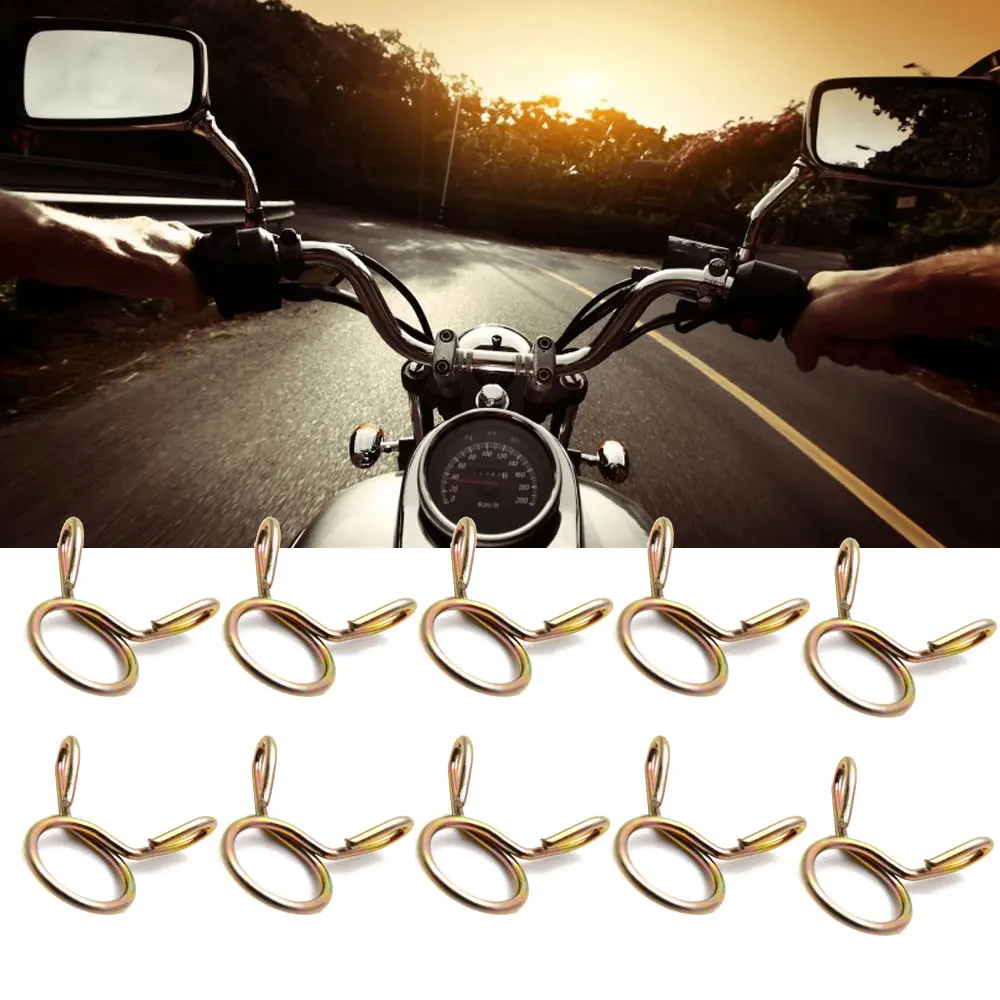 10pcs Iron 8mm Motorcycle Scooter ATV Moped Fuel Line Hose Tubing Spring Clips Clamp Interior Parts Professional Car Accessories
10pcs Iron 8mm Motorcycle Scooter ATV Moped Fuel Line Hose Tubing Spring Clips Clamp Interior Parts Professional Car Accessories