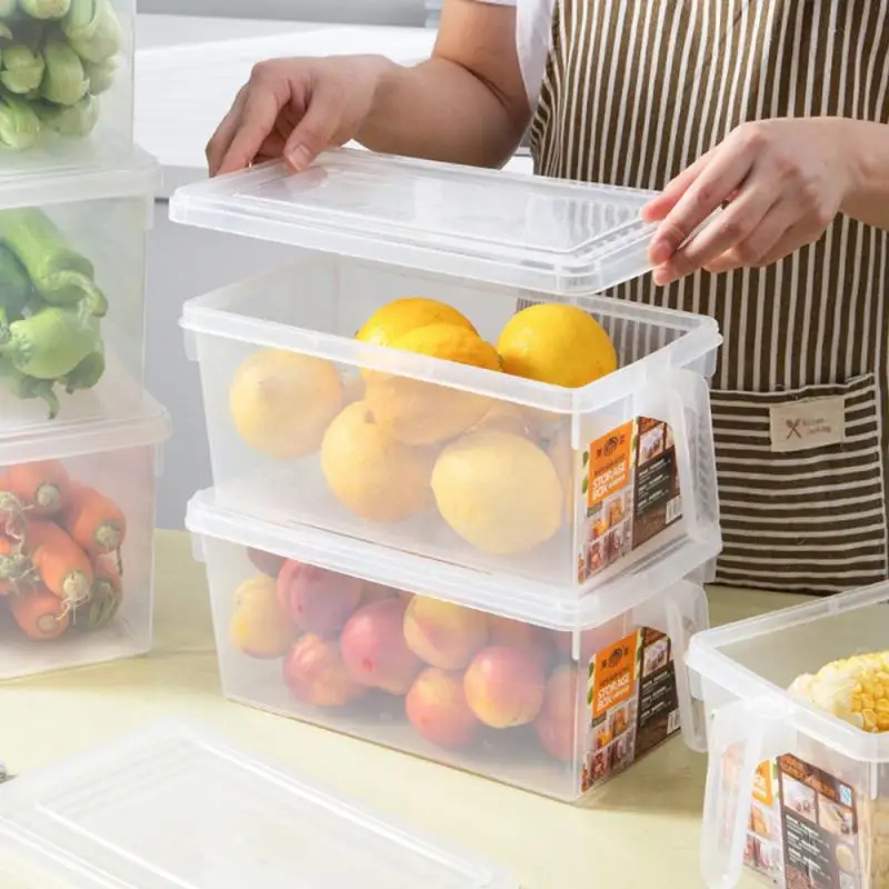 Fruit Preservation Box Intimate Handle Vegetable Freezing Keep Fresh Fruit Storage Boxes And Storage Boxes Refrigerator Crisper 
Fruit Preservation Box Intimate Handle Vegetable Freezing Keep Fresh Fruit Storage Boxes And Storage Boxes Refrigerator Crisper