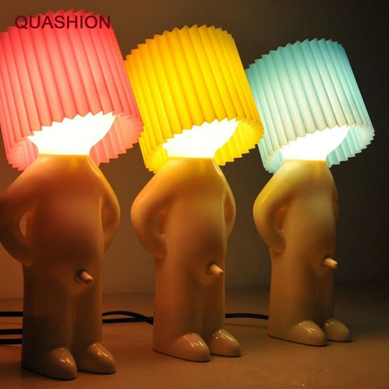 

Naughty Boy Mr.P A Little Shy Man Creative Lamp Small Night Light Desk lights home decoration nice gift