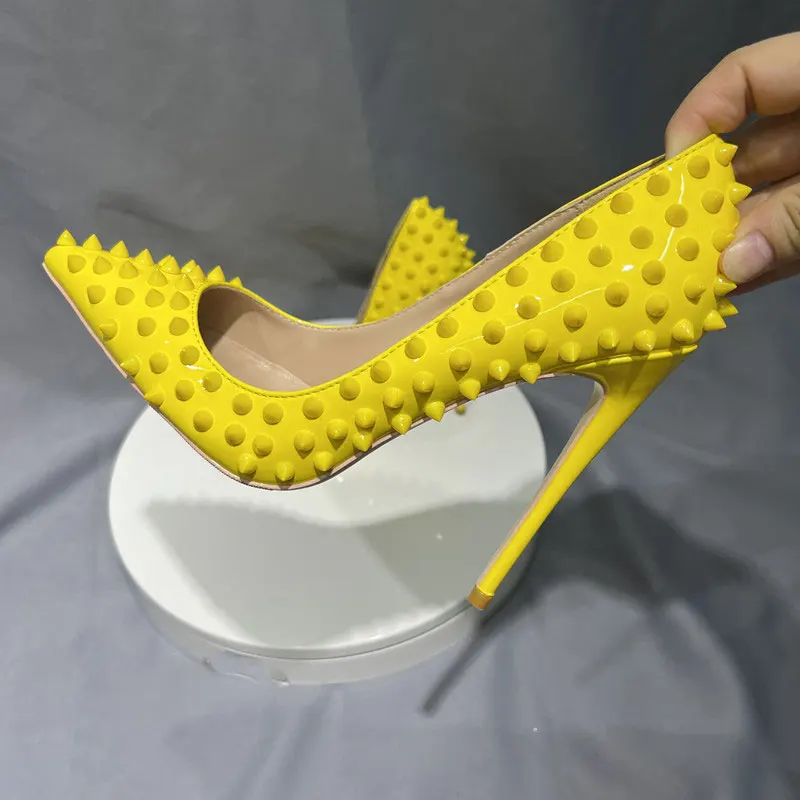 Heelgoo Yellow Women Sexy Spikes Pointy Toe High Heel Club Party Shoes Designer Classic Stiletto Pumps 8cm 10cm 12cm Customize
Heelgoo Yellow Women Sexy Spikes Pointy Toe High Heel Club Party Shoes Designer Classic Stiletto Pumps 8cm 10cm 12cm Customize