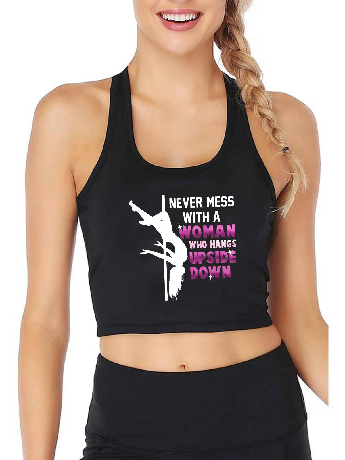 Humorous Pole Dancing Design Tank Tops Pole Dancer Sexy Breathable Training Crop Top Gym Fitness Workout Camisole
Humorous Pole Dancing Design Tank Tops Pole Dancer Sexy Breathable Training Crop Top Gym Fitness Workout Camisole
