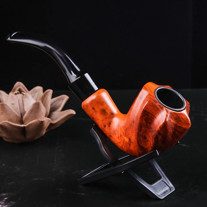 

Classic Wood Grain Resin Pipe Chimney Filter Long Smoking Pipes Tobacco Pipe Cigar Gifts Narguile Gift Grinder Smoke Mouthpiece