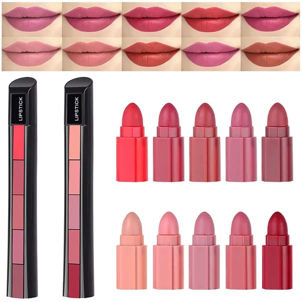 5 In 1 Velvet Lipstick Combination Strip Matte High Color Long Lasting Waterproof no stick Cup Rendering Lipstick Pen Lipstick
5 In 1 Velvet Lipstick Combination Strip Matte High Color Long Lasting Waterproof no stick Cup Rendering Lipstick Pen Lipstick