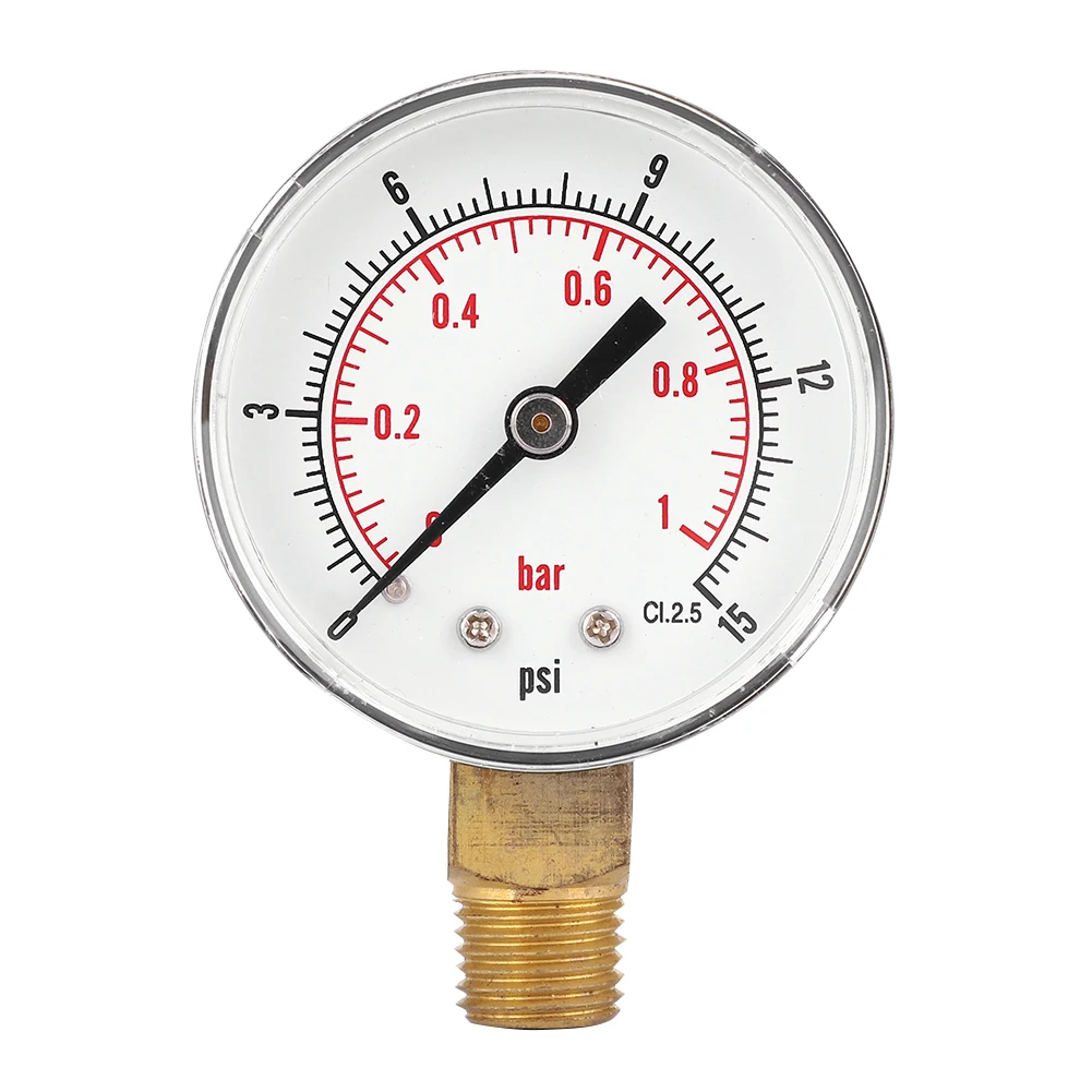 Pressure Gauge 50mm 1/4 BSPT Brass Thread for Fuel Air Oil Gas Water (0-15PSI 0-1Bar) Pressure Gauge Pressure Gauge Pressure
Pressure Gauge 50mm 1/4 BSPT Brass Thread for Fuel Air Oil Gas Water (0-15PSI 0-1Bar) Pressure Gauge Pressure Gauge Pressure