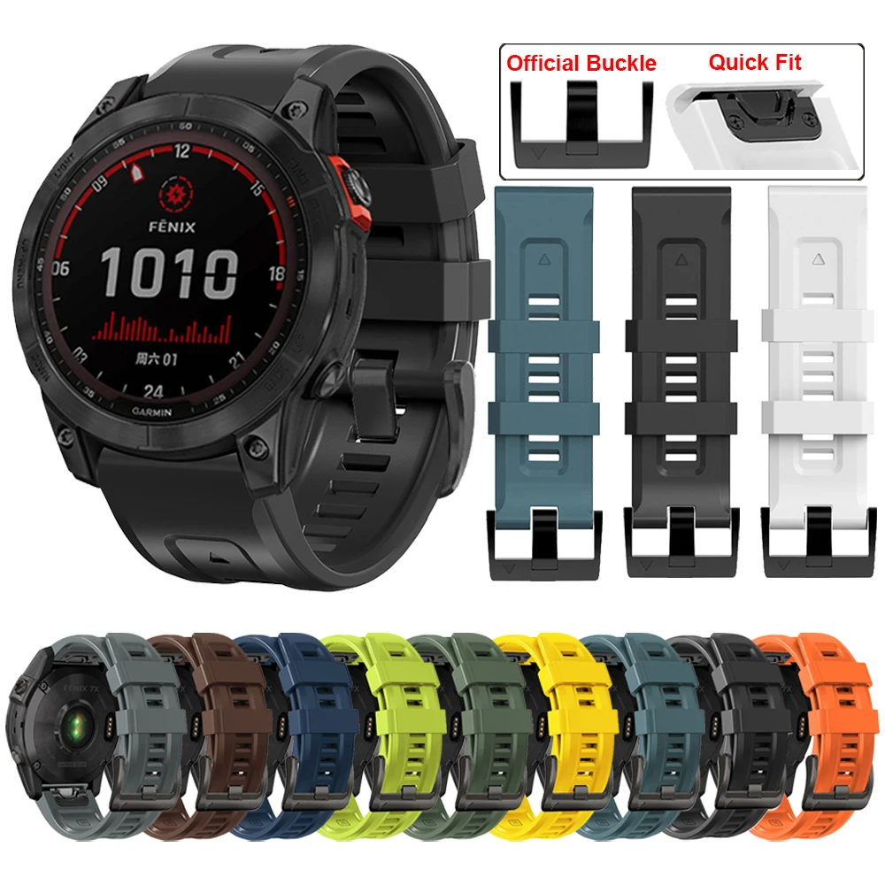 22mm 26mm Silicone Strap For Garmin Fenix 7X 51mm 7 47mm Solar/6X 6 Pro 5 5X Plus 3 3HR Smartwatch Bracelet QuickFit Watch Band
22mm 26mm Silicone Strap For Garmin Fenix 7X 51mm 7 47mm Solar/6X 6 Pro 5 5X Plus 3 3HR Smartwatch Bracelet QuickFit Watch Band