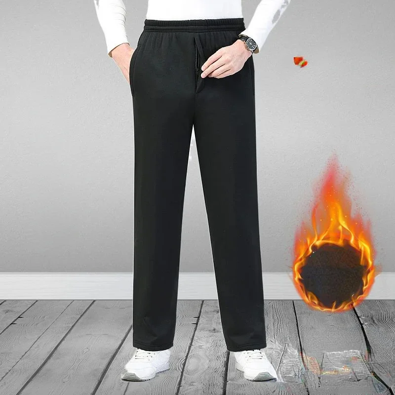 Мужские бархатные спортивные брюки с высокой талией, свободные спортивные штаны, прямые повседневные брюки для мужчин, новинка на осень-зиму 2023, L123 
Мужские бархатные спортивные брюки с высокой талией, свободные спортивные штаны, прямые повседневные брюки для мужчин, новинка на осень-зиму 2023, L123