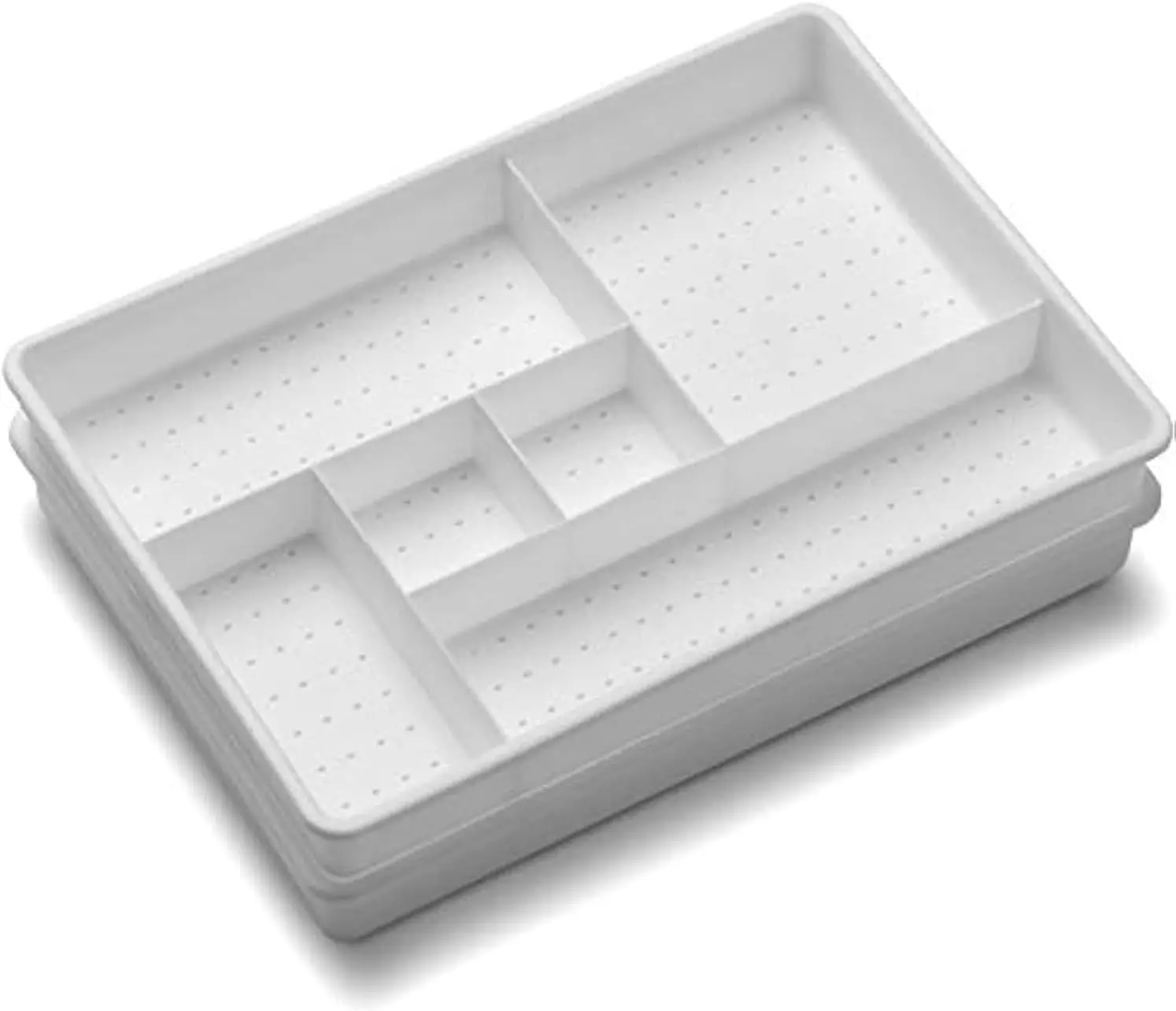 Set of 2 drawer organizer trays with 6 compartments, multi-purpose storage boxes for drawers, granite
Set of 2 drawer organizer trays with 6 compartments, multi-purpose storage boxes for drawers, granite