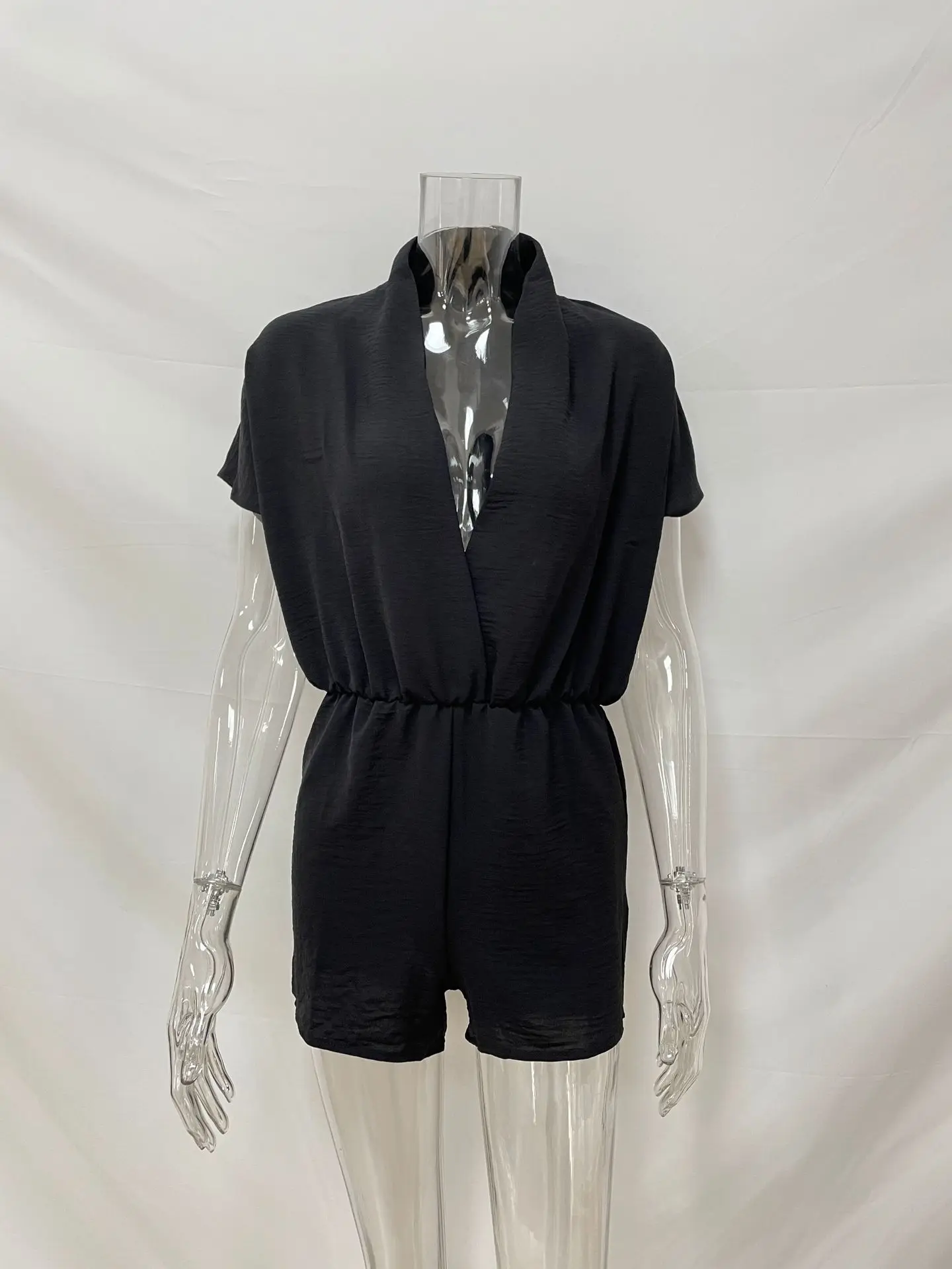 2022 new solid color jumpsuit women's summer v-neck cross pockets slim casual jumpsuit women
2022 new solid color jumpsuit women's summer v-neck cross pockets slim casual jumpsuit women