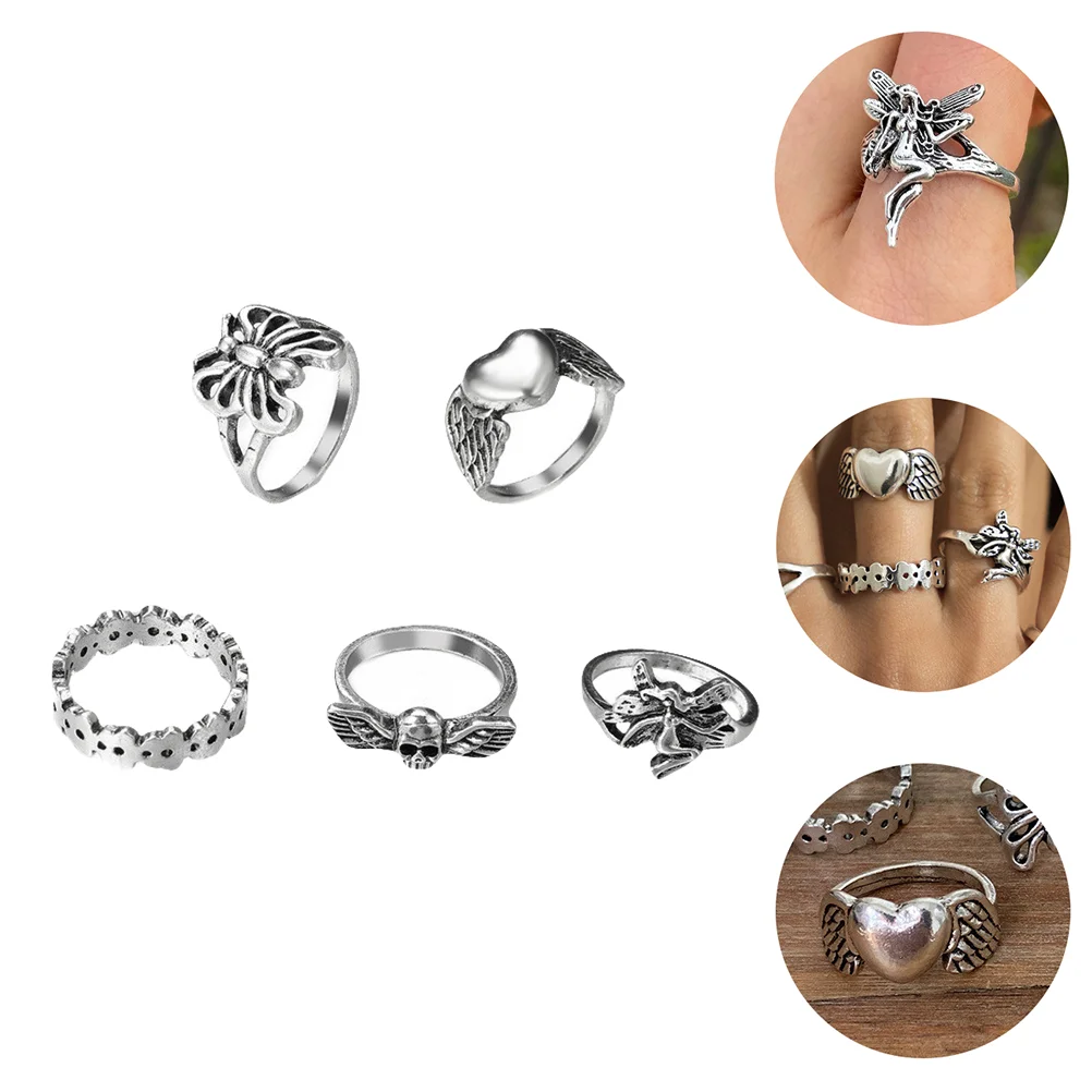 Ring Vintage Women Rings Jewelry Retro Set Finger Fairy Halloween Punk Gothic Butterflies Heart Men Jewelry sets
Ring Vintage Women Rings Jewelry Retro Set Finger Fairy Halloween Punk Gothic Butterflies Heart Men Jewelry sets