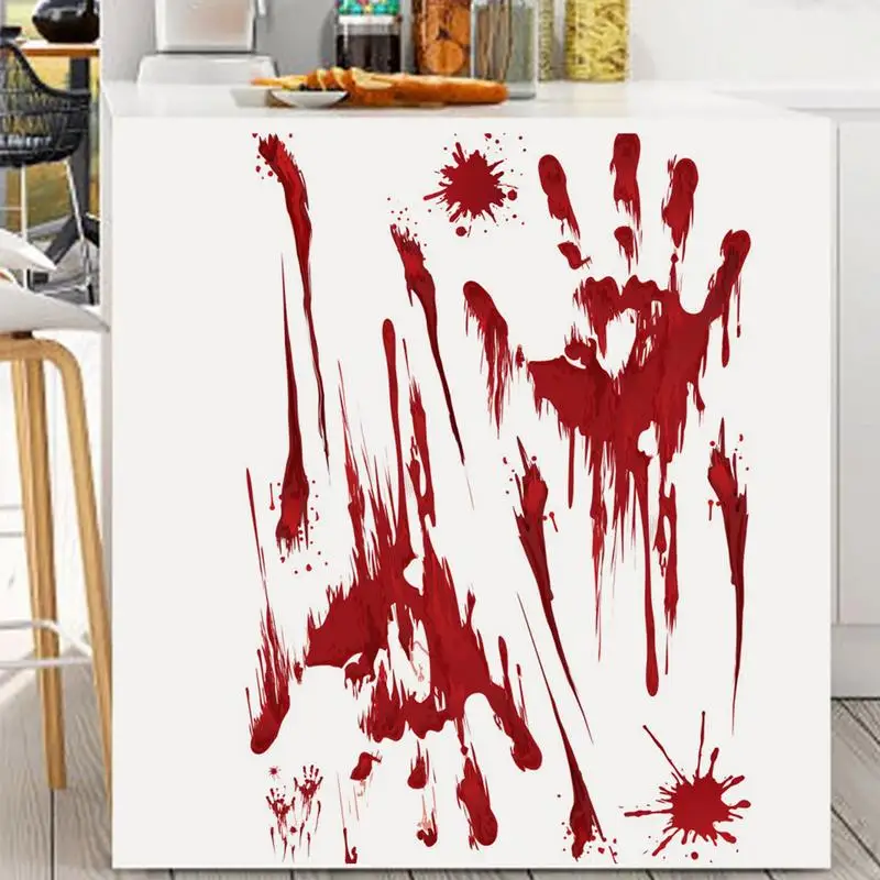 Halloween Bloody Stickers Wall Decal Horror Bloody Footprints Floor Clings Haunted House Window Bloody Finger Prints Stickers
Halloween Bloody Stickers Wall Decal Horror Bloody Footprints Floor Clings Haunted House Window Bloody Finger Prints Stickers