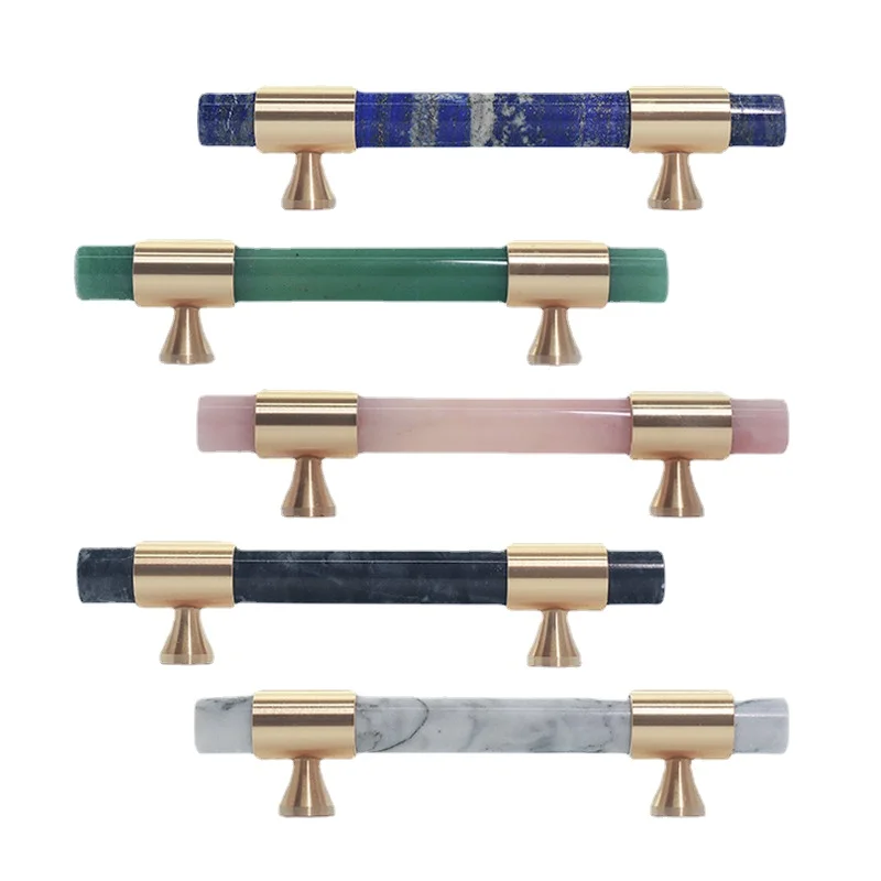 Natural Stone + Brass Knobs European T Bar Handles Drawer Pulls Kitchen Cabinet Knobs and Handles Furniture Hardware
Natural Stone + Brass Knobs European T Bar Handles Drawer Pulls Kitchen Cabinet Knobs and Handles Furniture Hardware