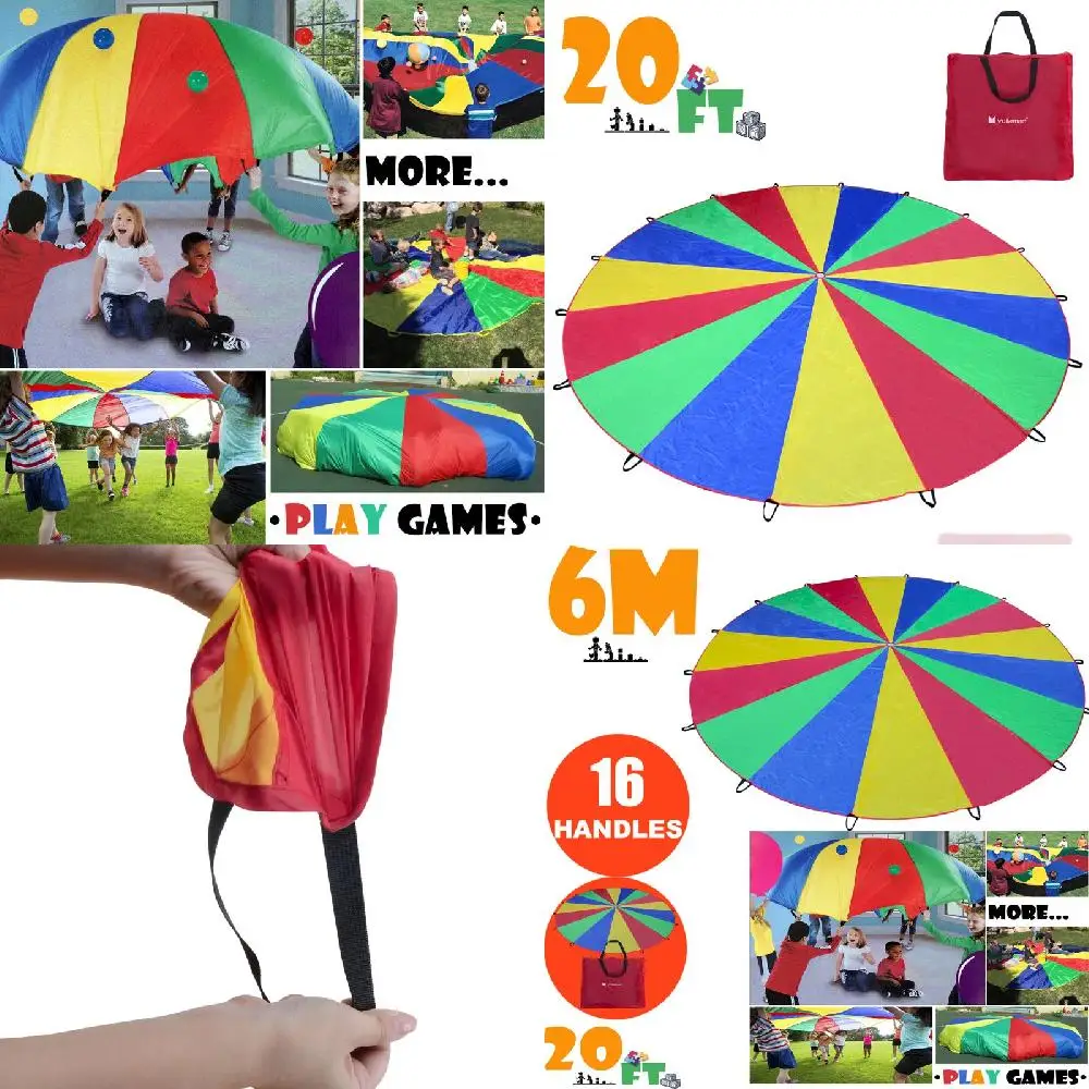 Lovely 16 Handles Kids Parachute Toys, Fun and Educational Carrying Bag for Indoor, Outdoor Children Play, Cooperative Group Exe
Lovely 16 Handles Kids Parachute Toys, Fun and Educational Carrying Bag for Indoor, Outdoor Children Play, Cooperative Group Exe