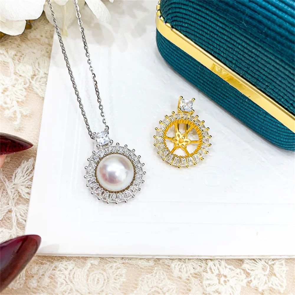 S925 Sterling Silver Pearl Pendant Mountings, Charm Findings, Pendant Settings Jewelry Parts Fittings Women Accessories
S925 Sterling Silver Pearl Pendant Mountings, Charm Findings, Pendant Settings Jewelry Parts Fittings Women Accessories