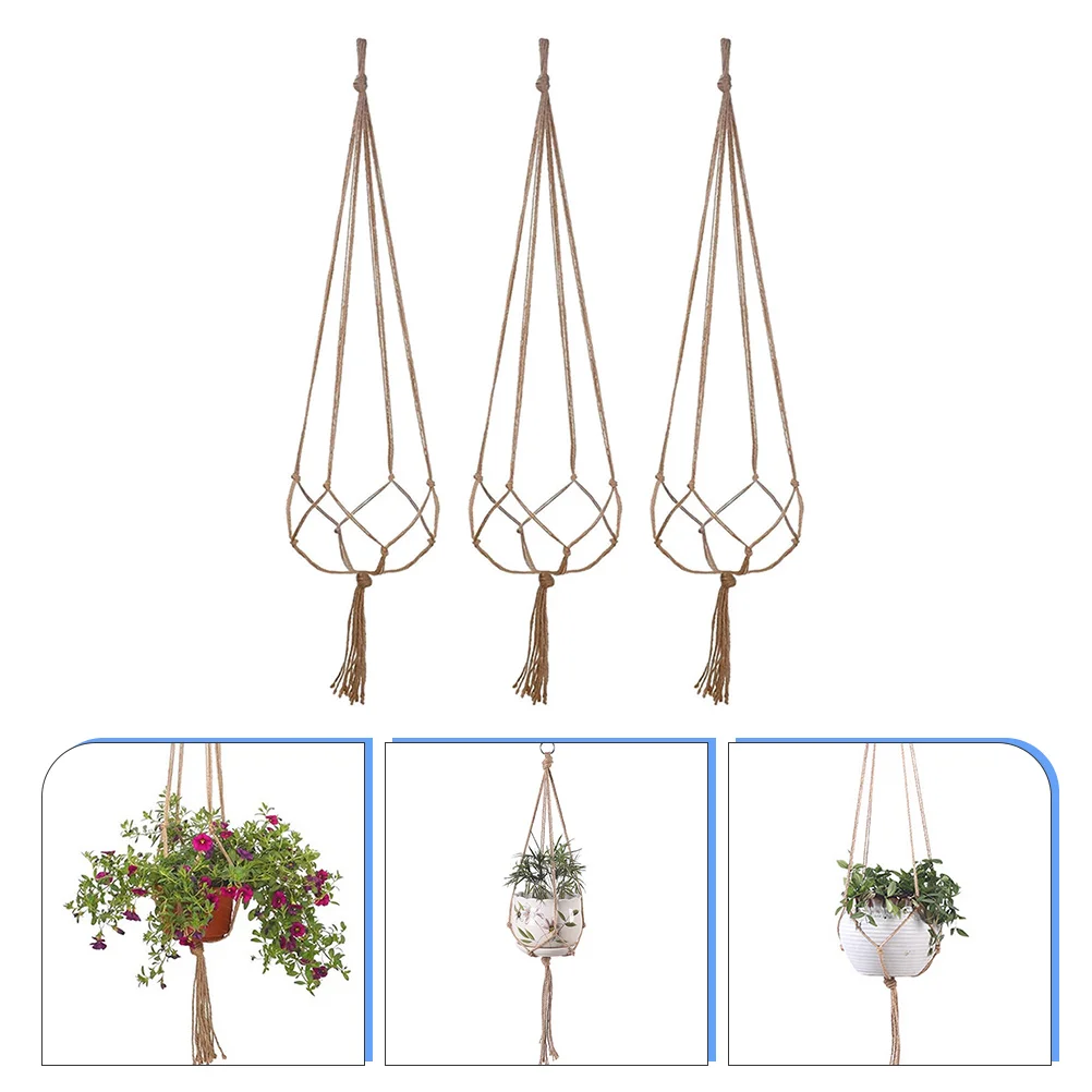 3pcs Hangers Plant Hanging Bag Macrame Plant Hangers String Bag Flowerpot Hanger for Balcony Indoor Daily Use
3pcs Hangers Plant Hanging Bag Macrame Plant Hangers String Bag Flowerpot Hanger for Balcony Indoor Daily Use