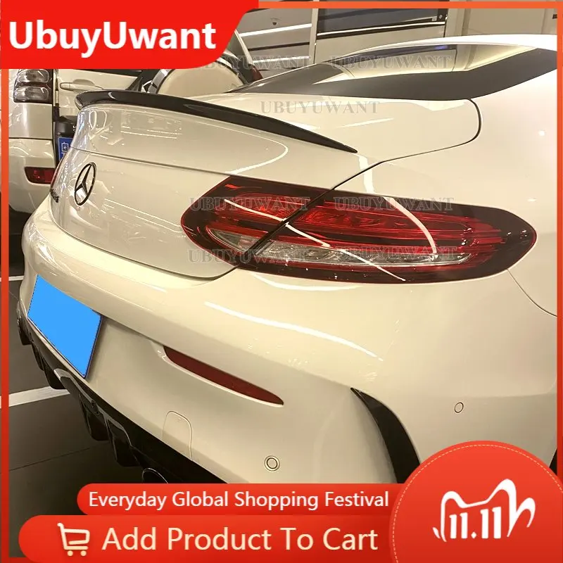 

UBUYUWANT для Mercedes W205 задний бампер из углеродного волокна задний спойлер FD стиль для BENZ C Класс W205/A205/C205 2 двери (только купе)