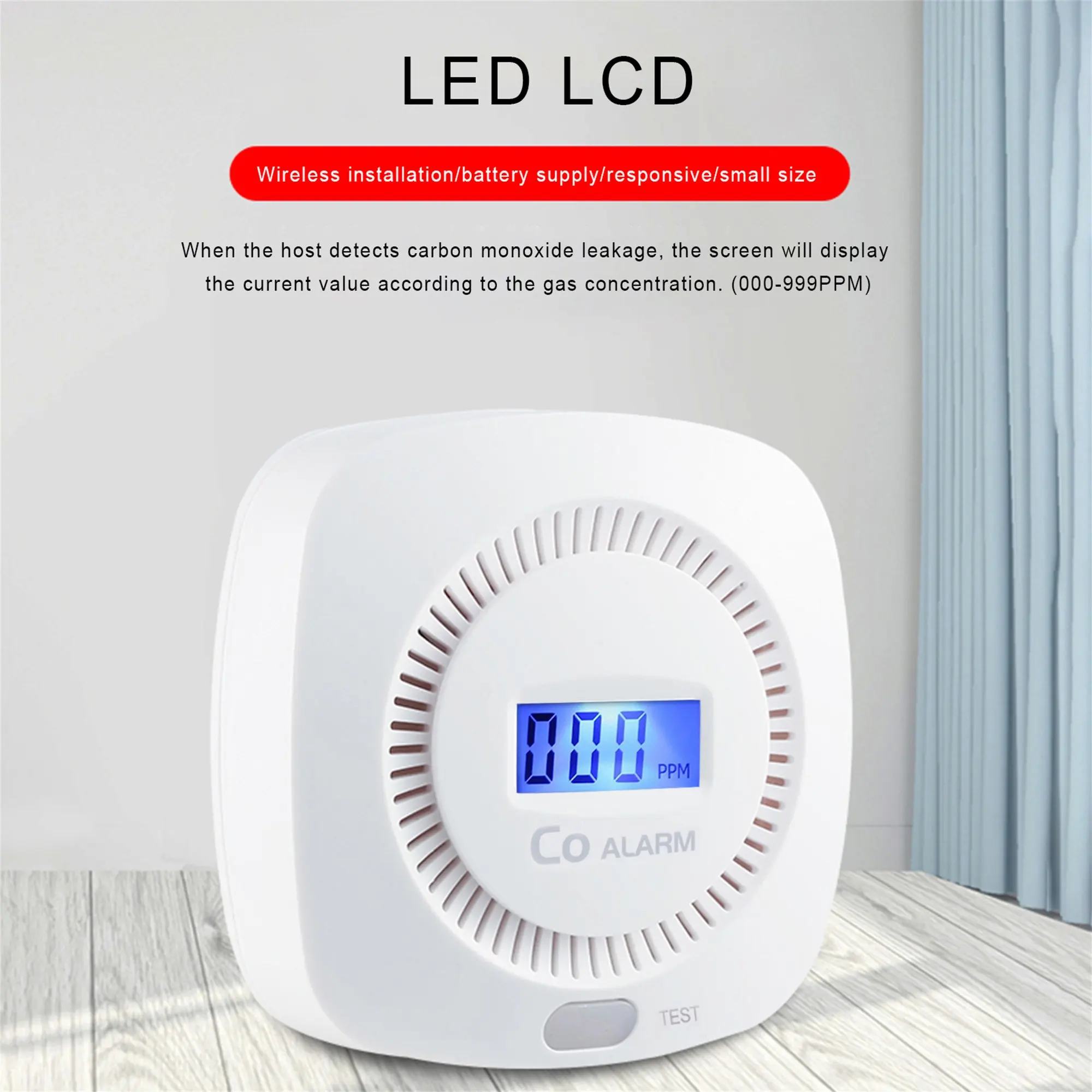 LCD Carbon Monoxide Alarm Sensor Built In 85dB Siren Sound Independent Carbon Monoxide Poisoning Gas Warning Alarm Detector
LCD Carbon Monoxide Alarm Sensor Built In 85dB Siren Sound Independent Carbon Monoxide Poisoning Gas Warning Alarm Detector