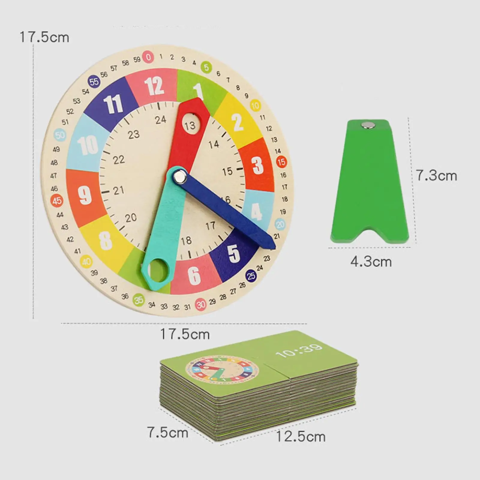 Multifunctional Wooden Clock Kids Toys Preschool Learning Stable Durable Wooden Card Clock for Classroom Kindergarden Toddlers
Multifunctional Wooden Clock Kids Toys Preschool Learning Stable Durable Wooden Card Clock for Classroom Kindergarden Toddlers