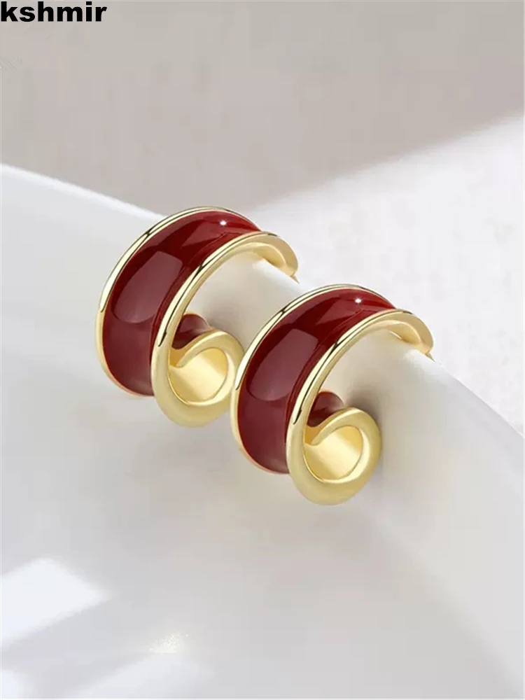 kshmir Europe and the United States exaggerated irregular rose red drop glaze earrings earrings jewelry accessories gifts
kshmir Europe and the United States exaggerated irregular rose red drop glaze earrings earrings jewelry accessories gifts