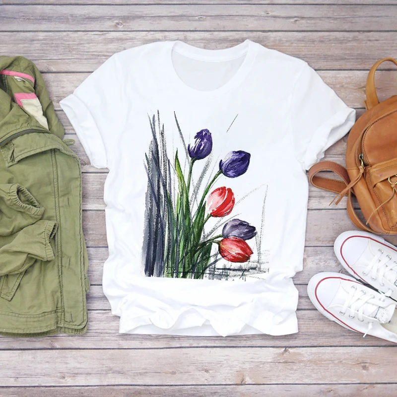 Women Flower Short Sleeve Casual Printed Aesthetic Trend Summer Shirt T-shirts Top T Graphic Travel Ladies Womens Tee T-Shirt
Women Flower Short Sleeve Casual Printed Aesthetic Trend Summer Shirt T-shirts Top T Graphic Travel Ladies Womens Tee T-Shirt
