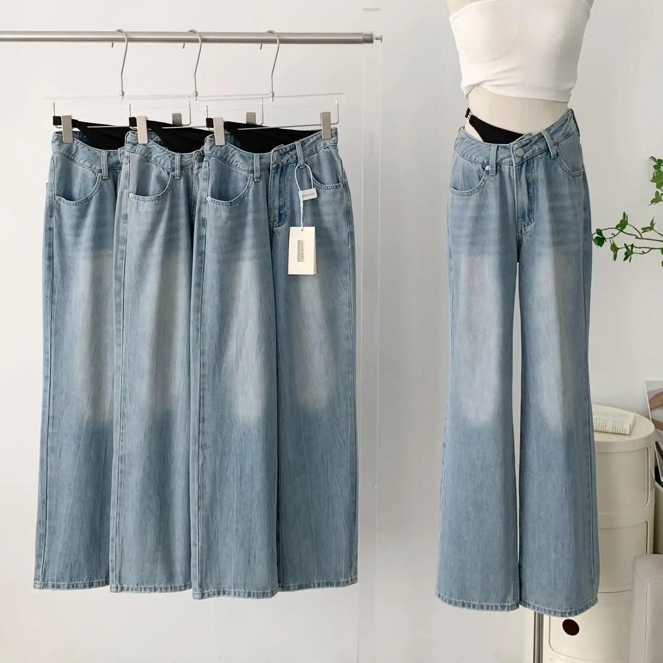 Lauri Laki Classic Blue Jeans Women Vintage Blue Straight High Waist Denim Pants Streewear 2023
Lauri Laki Classic Blue Jeans Women Vintage Blue Straight High Waist Denim Pants Streewear 2023