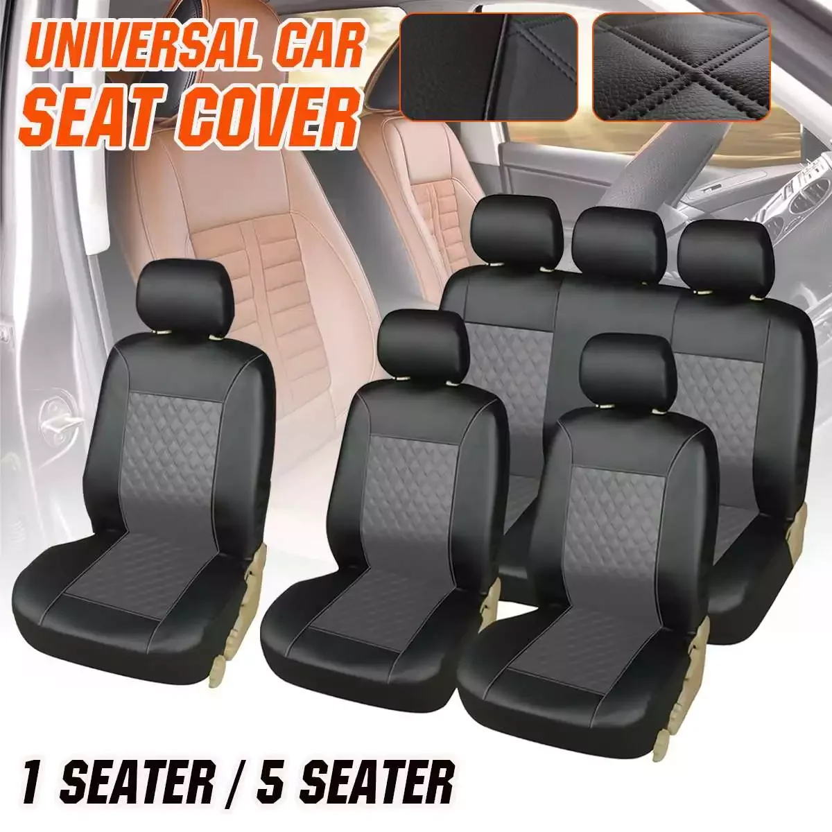 Seat Car Seat Cover 9 PCS Full Set Seat Seat Cushion Cover PU Leather Protector Cover Universal For Auto SUV Seat Cover
Seat Car Seat Cover 9 PCS Full Set Seat Seat Cushion Cover PU Leather Protector Cover Universal For Auto SUV Seat Cover
