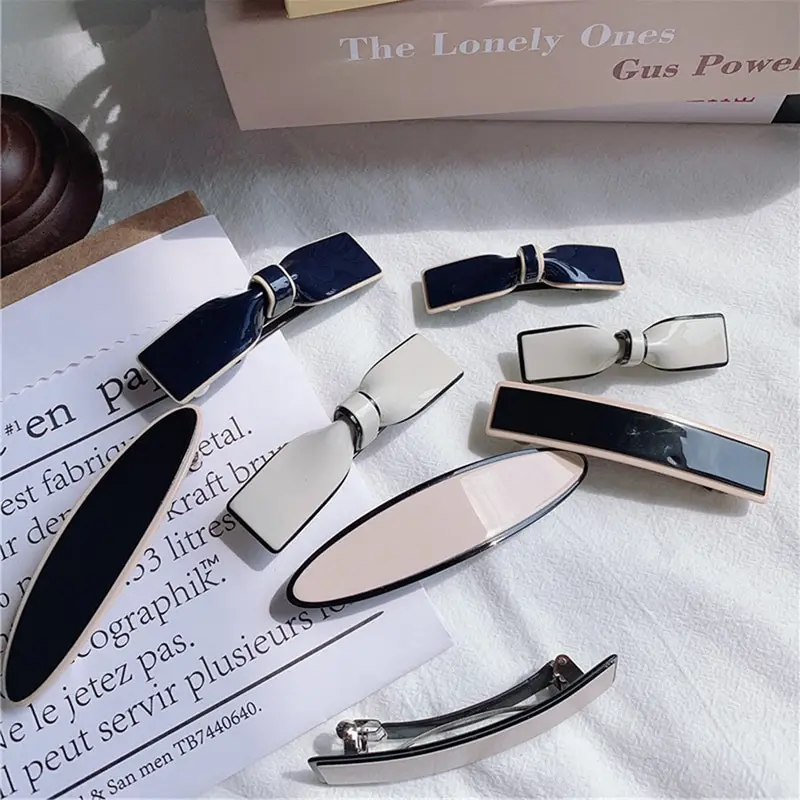 NSmall Очаровательная акриловая черно-белая шпилька для волос Французская заколка для волос
NSmall Очаровательная акриловая черно-белая шпилька для волос Французская заколка для волос