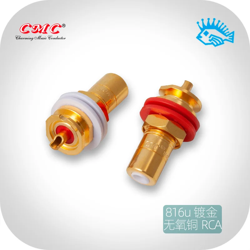 1 pair of CMC 816u oxygen-free copper gold-plated audiophile audio RCA lotus sockets
1 pair of CMC 816u oxygen-free copper gold-plated audiophile audio RCA lotus sockets