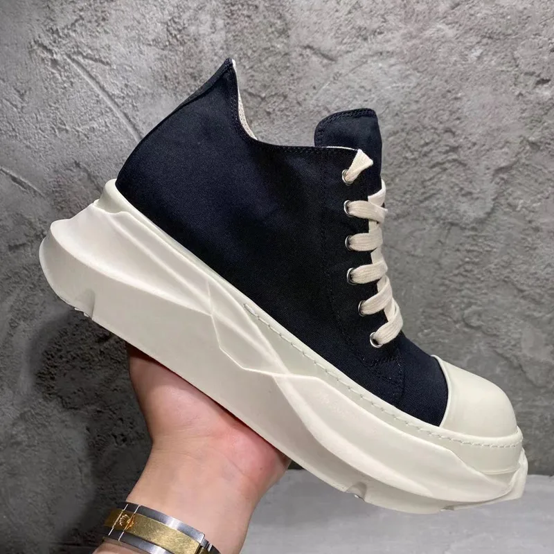 Men's and women's thick soled low top canvas shoes Couple's thick soled high casual comfortable breathable wear-resistant 
Men's and women's thick soled low top canvas shoes Couple's thick soled high casual comfortable breathable wear-resistant