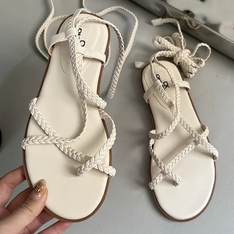 2022 Summer INS Korean Women Weave Ankle Straps Sandals Casual Ladies Lace Up Gladiators Sandals Simplicity Beach Roman Shoes 
2022 Summer INS Korean Women Weave Ankle Straps Sandals Casual Ladies Lace Up Gladiators Sandals Simplicity Beach Roman Shoes