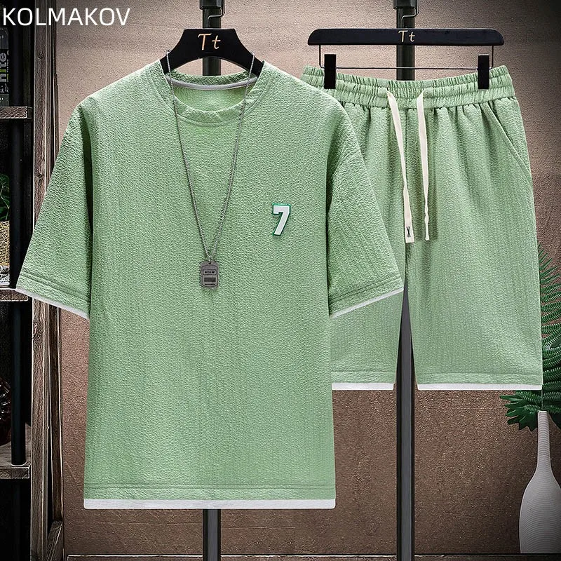 Summer New 2023 Men'S High -Quality Versatile Comfortable And Breathable Sports Set Men'S Fashion Trend Loose Casual Two -Piece 
Summer New 2023 Men'S High -Quality Versatile Comfortable And Breathable Sports Set Men'S Fashion Trend Loose Casual Two -Piece