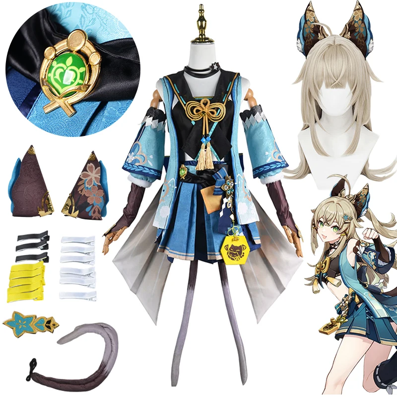 Kirara косплей Genshin ударопрочный косплей костюм парик для игры в уши косплей Genshin Хэллоуин карнавальные женские костюмы
Kirara косплей Genshin ударопрочный косплей костюм парик для игры в уши косплей Genshin Хэллоуин карнавальные женские костюмы