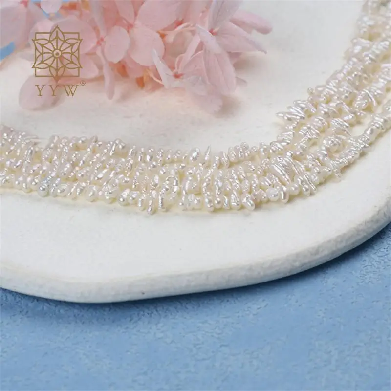 

Cultured Baroque Natural Freshwater White 3-4mm Pearl Beads Sold Per 36-38 Cm Strand For Jewelry Making Diy Necklace Bracelet