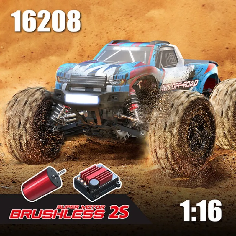 2.4g 1/14 High-speed Off-road Remote Control Pickup 4wd Brushless Rc Car 16208/16209 Bigfoot Cart Model Hyper Children Toy Gifts
2.4g 1/14 High-speed Off-road Remote Control Pickup 4wd Brushless Rc Car 16208/16209 Bigfoot Cart Model Hyper Children Toy Gifts