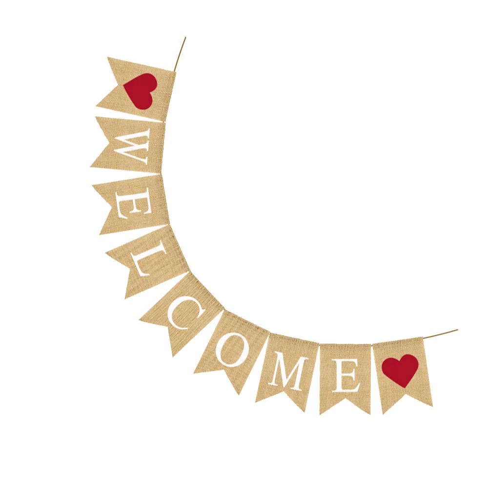 Banner Welcome Weddingburlap Party Garland Classroom Office Flag Decor Hanging Sign Bunting Swallowtail Engagement Decoration
Banner Welcome Weddingburlap Party Garland Classroom Office Flag Decor Hanging Sign Bunting Swallowtail Engagement Decoration