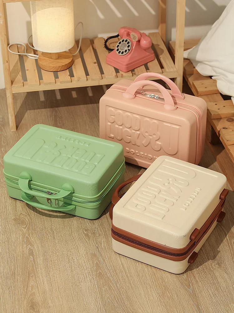 Suitcas Briefcase Cosmetics Case Light Weight Small Size Students Travel Storage Box
Suitcas Briefcase Cosmetics Case Light Weight Small Size Students Travel Storage Box
