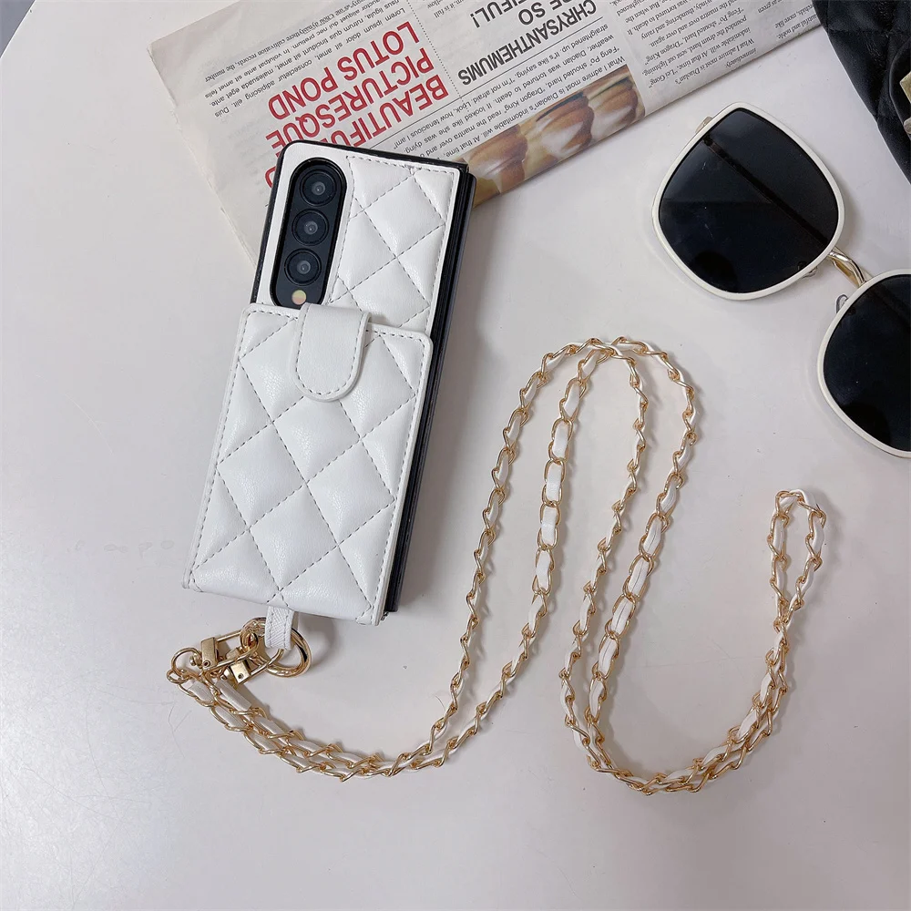 Роскошный кожаный чехол для Samsung Galaxy Z Fold 5 4 3 Fold5 Fold4 Fold3, строп через плечо, кошелек с отделением для карт, чехол для телефона
Роскошный кожаный чехол для Samsung Galaxy Z Fold 5 4 3 Fold5 Fold4 Fold3, строп через плечо, кошелек с отделением для карт, чехол для телефона