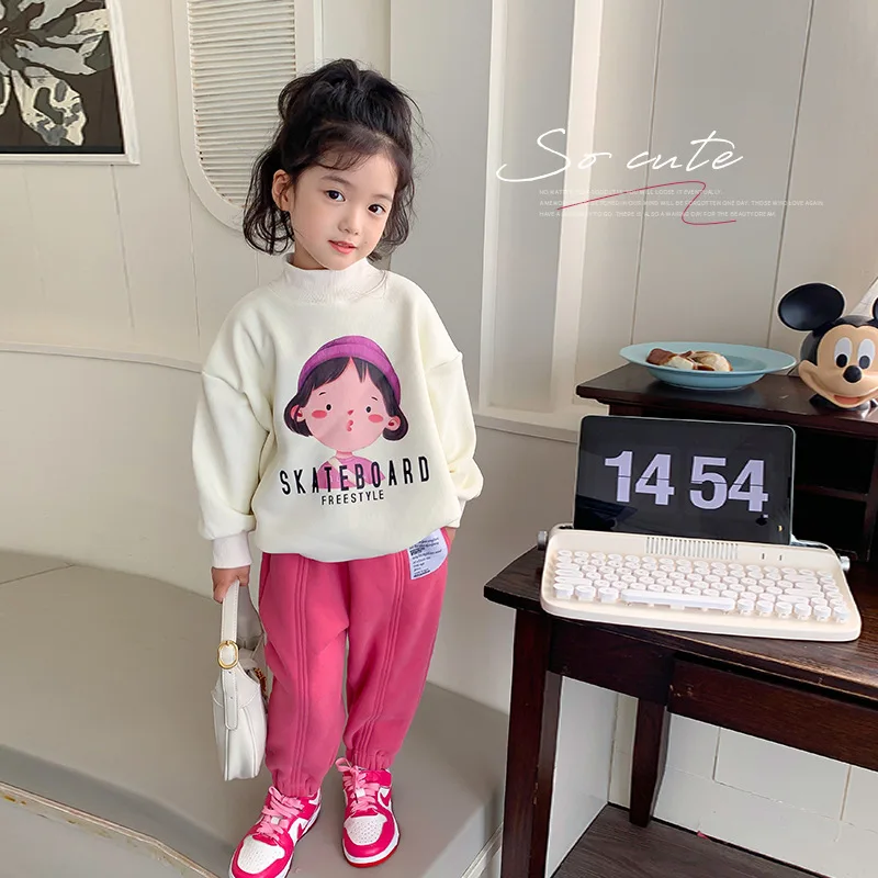 MILA CHOU 2022 Winter Girls Casual Cartoon O-neck Beige Sweater Children Cotton Thick Velvet Pullover Top Kids Clothes
MILA CHOU 2022 Winter Girls Casual Cartoon O-neck Beige Sweater Children Cotton Thick Velvet Pullover Top Kids Clothes