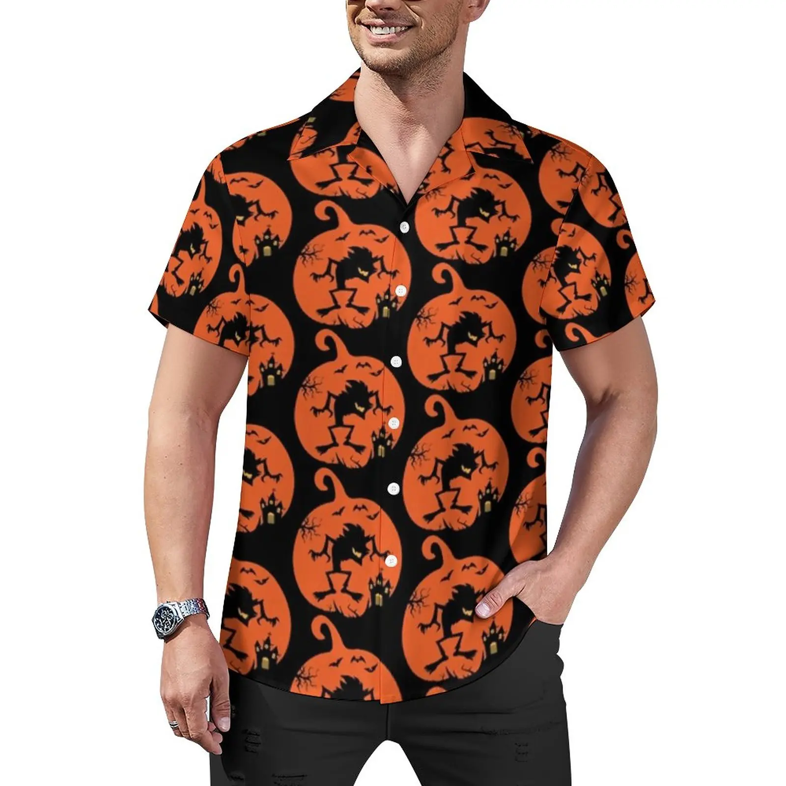 Halloween Wolf Vacation Shirt Animal Print Hawaii Casual Shirts Mens Retro Blouses Short Sleeve Custom Tops Plus Size
Halloween Wolf Vacation Shirt Animal Print Hawaii Casual Shirts Mens Retro Blouses Short Sleeve Custom Tops Plus Size