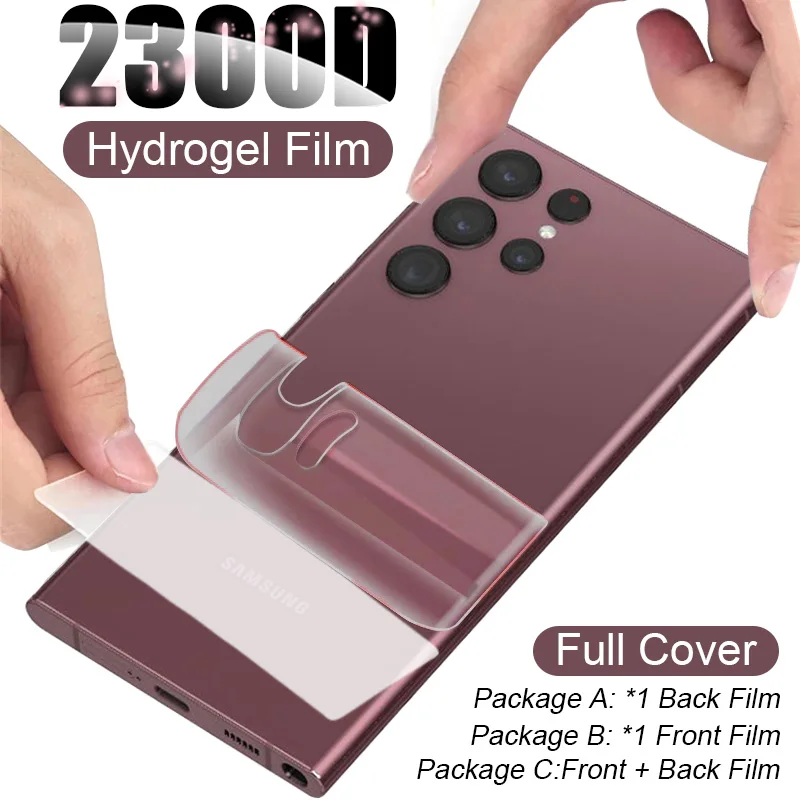 Full Cover Front and Back Hydrogel Film for Samsung Galaxy S22 Ultra Screen Protector S22 Plus Soft Protective Film Not Glass
Full Cover Front and Back Hydrogel Film for Samsung Galaxy S22 Ultra Screen Protector S22 Plus Soft Protective Film Not Glass