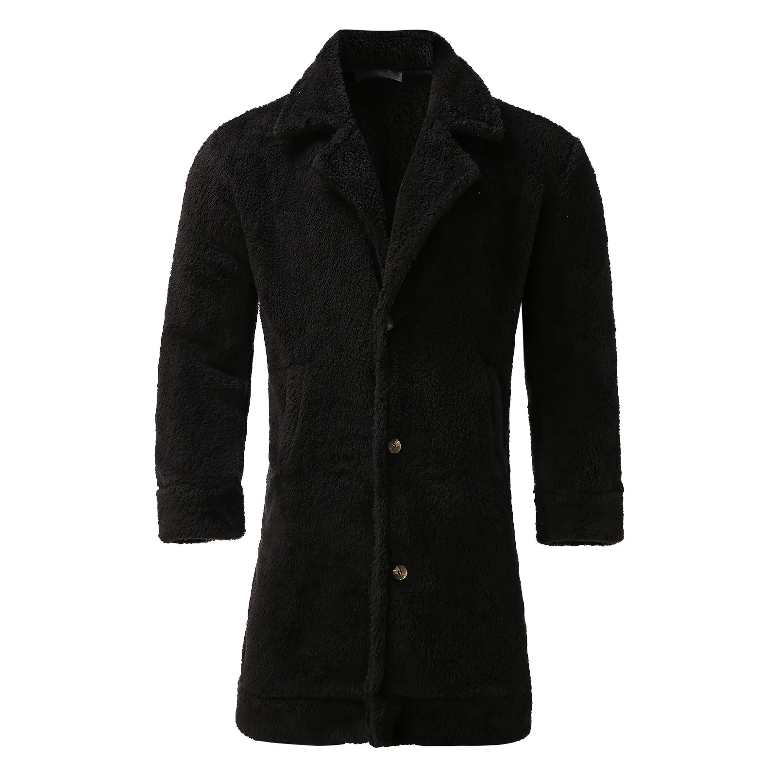 Men's Overcoat Lapel Solid Color Furry Warm Long Sleeve Mid-Length Thickened Winter Breathable Coat with Pockets veste homme
Men's Overcoat Lapel Solid Color Furry Warm Long Sleeve Mid-Length Thickened Winter Breathable Coat with Pockets veste homme