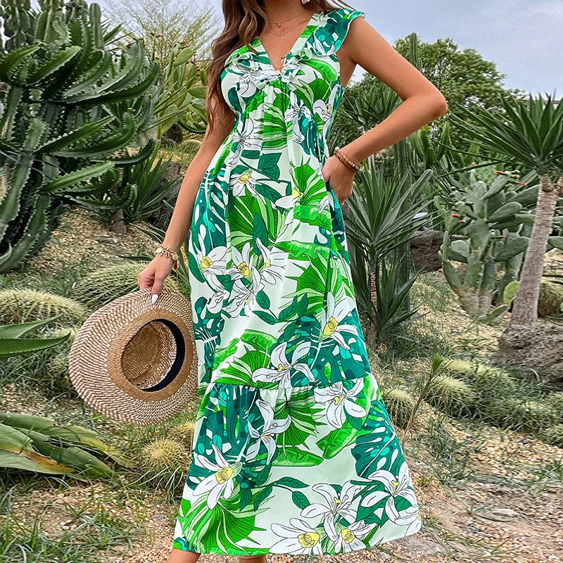 Bathroom Outlet Women Long Beach Dress Bath Cover Up New Summer 2022 Neck Suspenders Skirt Female Green Print High Waist Leisure
Bathroom Outlet Women Long Beach Dress Bath Cover Up New Summer 2022 Neck Suspenders Skirt Female Green Print High Waist Leisure