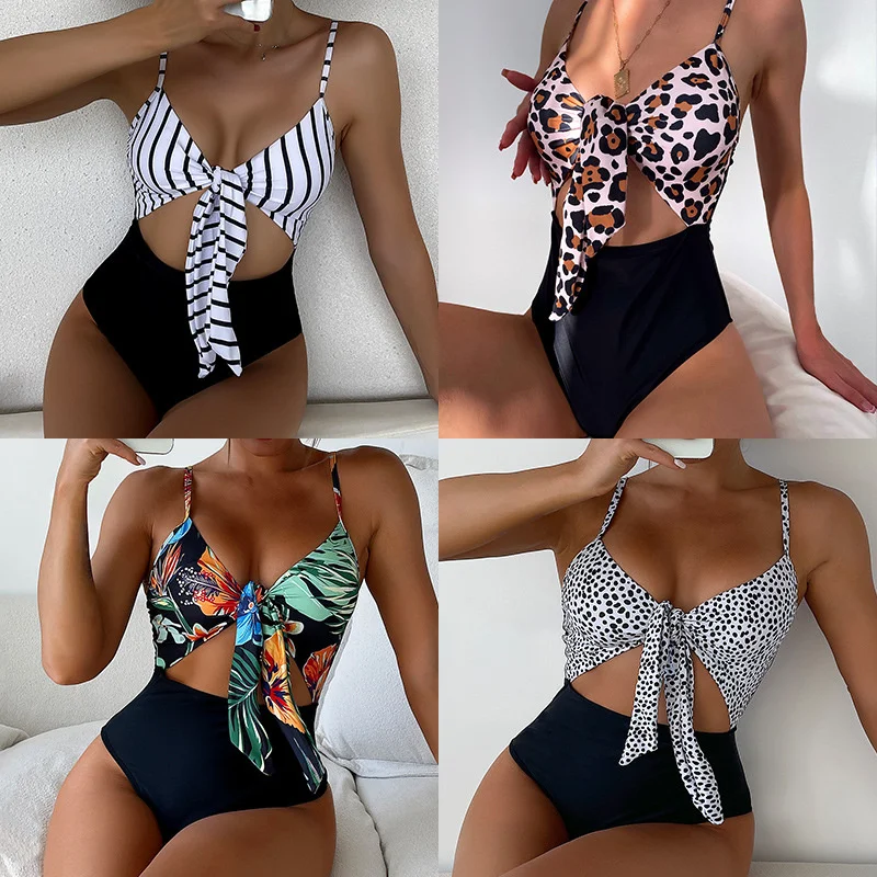 2022 new print chest hollowed out and knotted one-piece high waist bikini sexy swimsuit women
2022 new print chest hollowed out and knotted one-piece high waist bikini sexy swimsuit women
