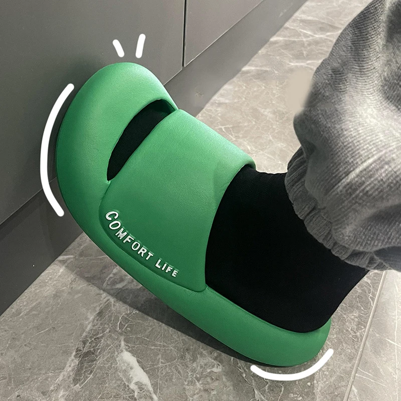 Indoor Slippers Men Women Non-slip Bathroom Shoes Flat Eva Thick Sole Slides Women‘s Sandals
Indoor Slippers Men Women Non-slip Bathroom Shoes Flat Eva Thick Sole Slides Women‘s Sandals