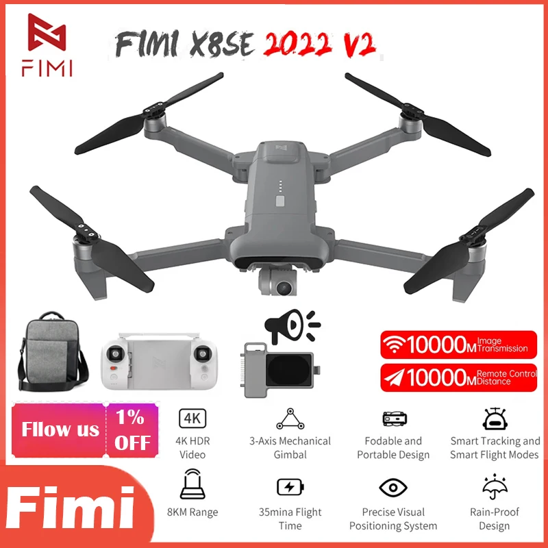 FIMI X8 SE 2022 V2 4K Professional Drone10km RC FPV 3-Axis Gimbal EIS Camera GPS WIFI Elicottero Quadcopter Speaker Dron UAV Toy
FIMI X8 SE 2022 V2 4K Professional Drone10km RC FPV 3-Axis Gimbal EIS Camera GPS WIFI Elicottero Quadcopter Speaker Dron UAV Toy
