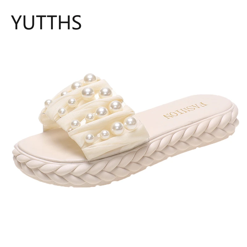 2022 New Open-toe Pearl Flat Slippers Summer Dress Outdoor Beach Walk Casual Ladies Slippers Weave Slides Women's Home Slippers
2022 New Open-toe Pearl Flat Slippers Summer Dress Outdoor Beach Walk Casual Ladies Slippers Weave Slides Women's Home Slippers
